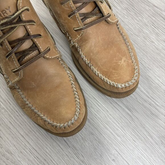 Sperry Top Sider Brown Leather Chukka Ankle Boots Sahara Men’s Lace Up 7.5M - Picture 9 of 14